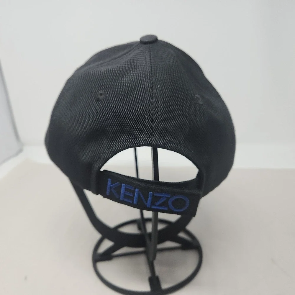 KENZO PARIS Embroidered Canvas Kampus Tiger Baseball Cap Hat Strapback Black